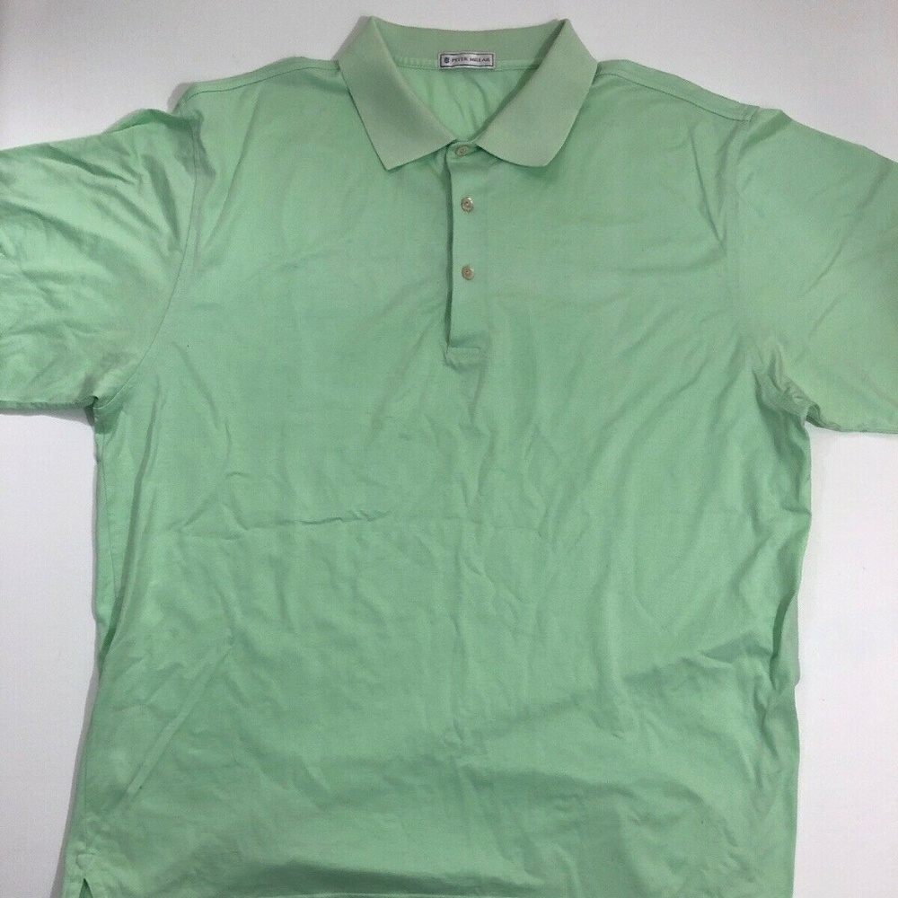 Peter Millar Mint Green Solid Polo Shirt Golf XL